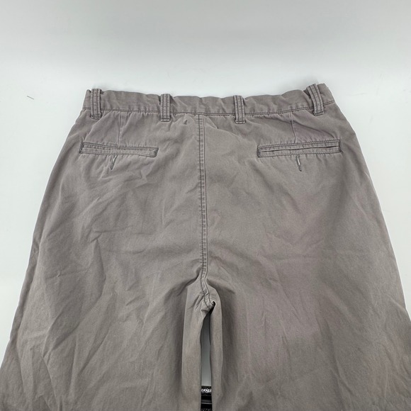 Dockers Mens Flat Front Grandpa Core Relaxed Fit Chino Pants Gray W36 L32 Cotton - Picture 3 of 9
